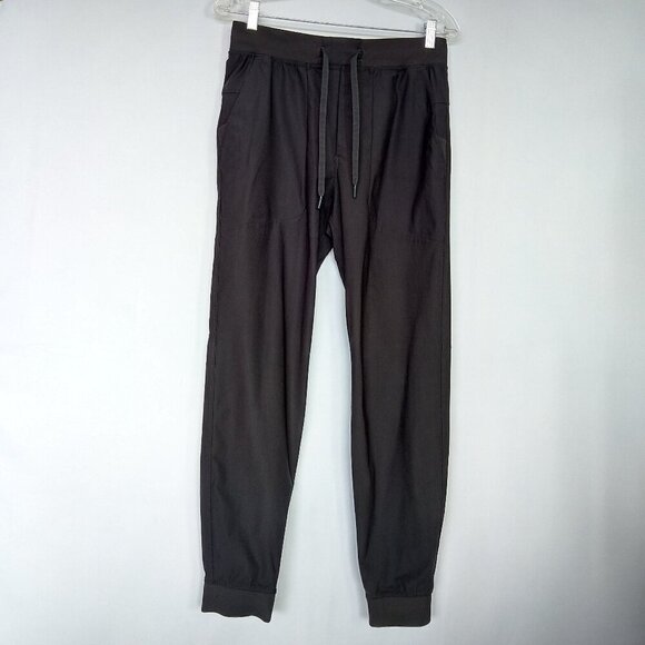 Lululemon ABC Jogger Black Size Medium Men Pants Ribbed Waist Cuff Reversible - Picture 1 of 4